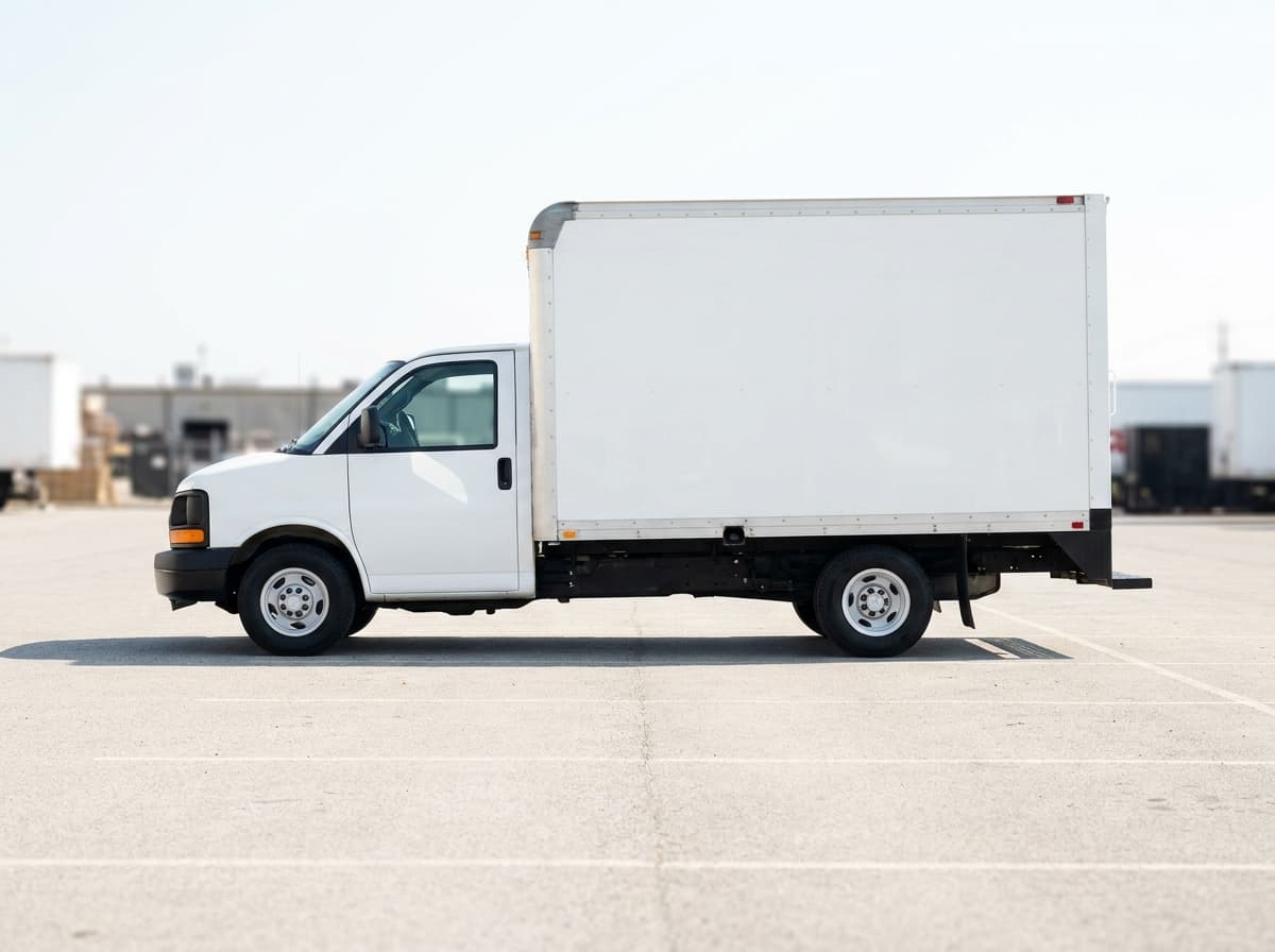 Unbranded white small box moving truck (10–12 ft)